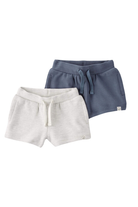 Pack dos shorts de algodón orgánico Sin color