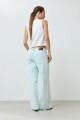 Jeans wide leg Alanis verde agua