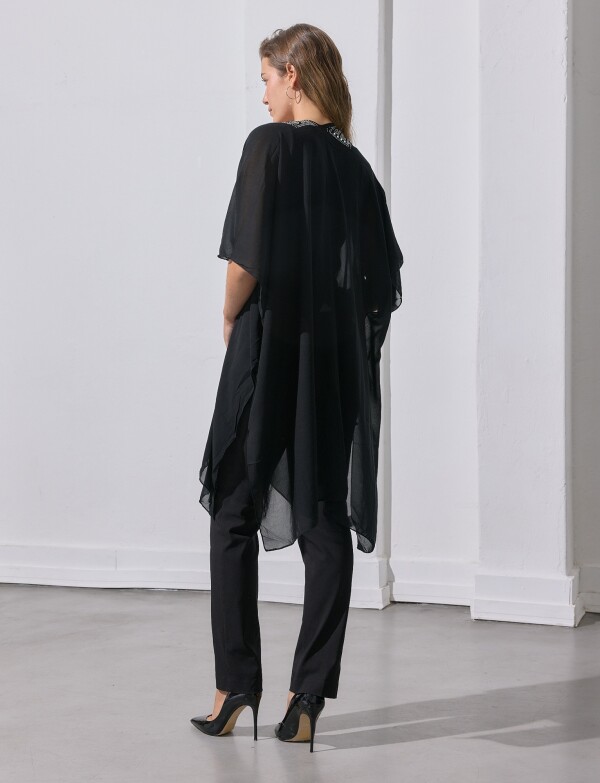 Kimono Noche NEGRO/PLATEADO
