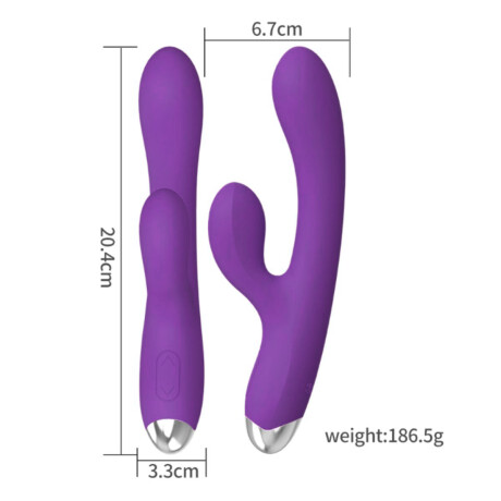 Vibrador Rabbit Doble Estimulo Recargable Usb Violeta