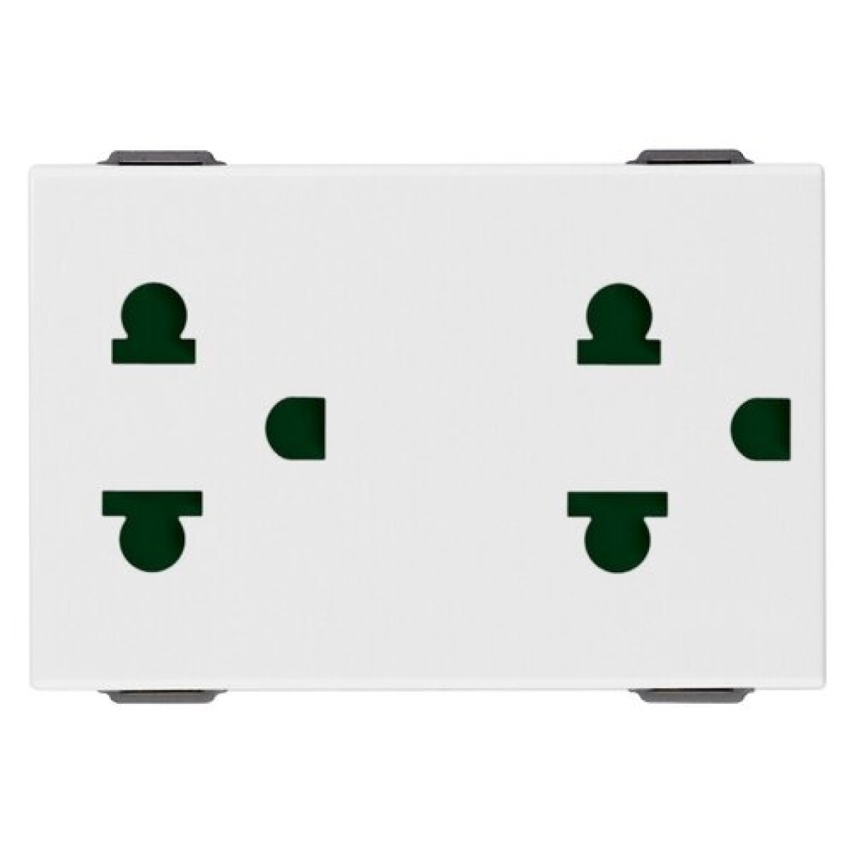 MODULO TOMA DOBLE 2x16A+T 3MOD BLANCO NEVE UP 