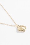 Collar acero con dije irregular dorado