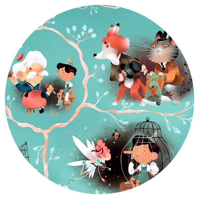 Puzzle Story 38x50cm 54 Pcs Pinocho