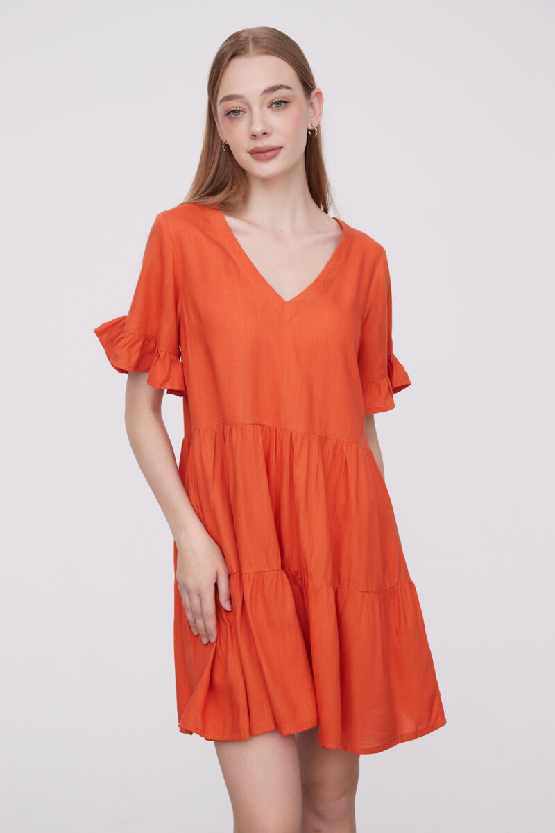 Vestido Kaleu - Naranja Oscuro 