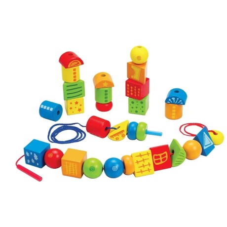 Juego Cordones Creativos Hape Con Bloques Hp0090 Juego Cordones Creativos Hape Con Bloques Hp0090
