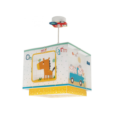 Lámpara colgante E27 infantil MY FARM divertida granja DA0232