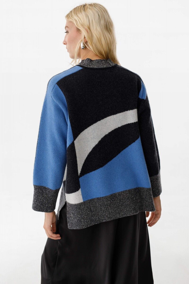 Sweater Delaunay Azul / Negro