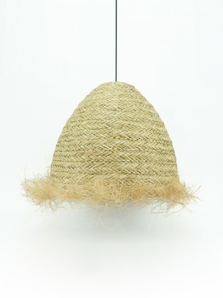 PANTALLA YUTE FLECOS NATURAL