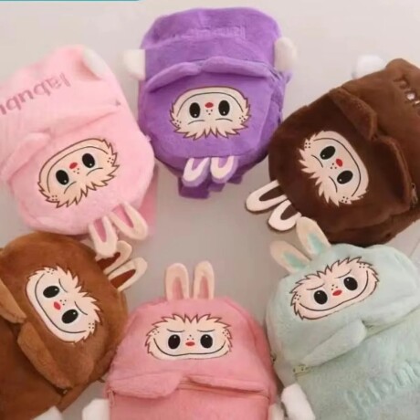 Mochila Peluche Labubu LB-1 de Felpa ROSA