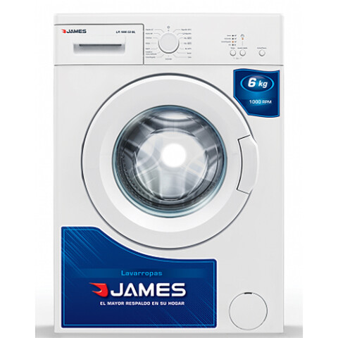 LAVARROPA JAMES LR 1006 -G4 6Kg (Slim) -Blanco Sin color