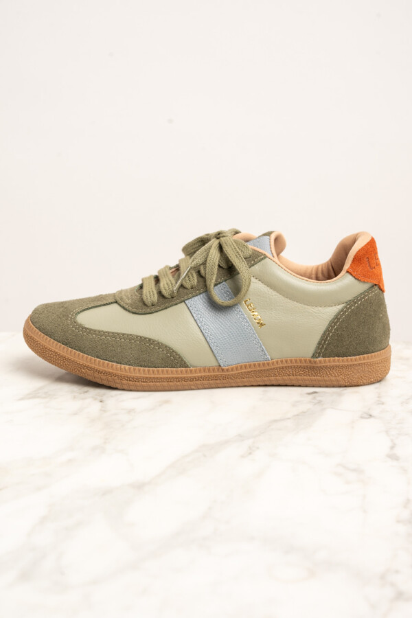 Zapatilla Cuero Combinada Safari
