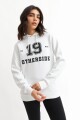 Hoodie estampado - UNISEX BLANCO