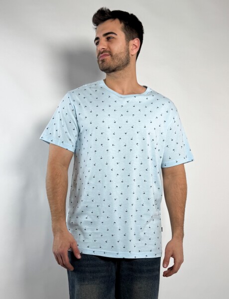 Remera de hombre Charly Celeste