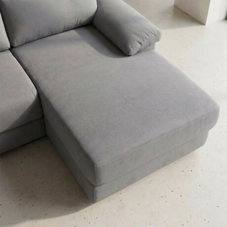 Rinconera Owen - Tela Microfibra - Chaise derecho 12091 (Gris)