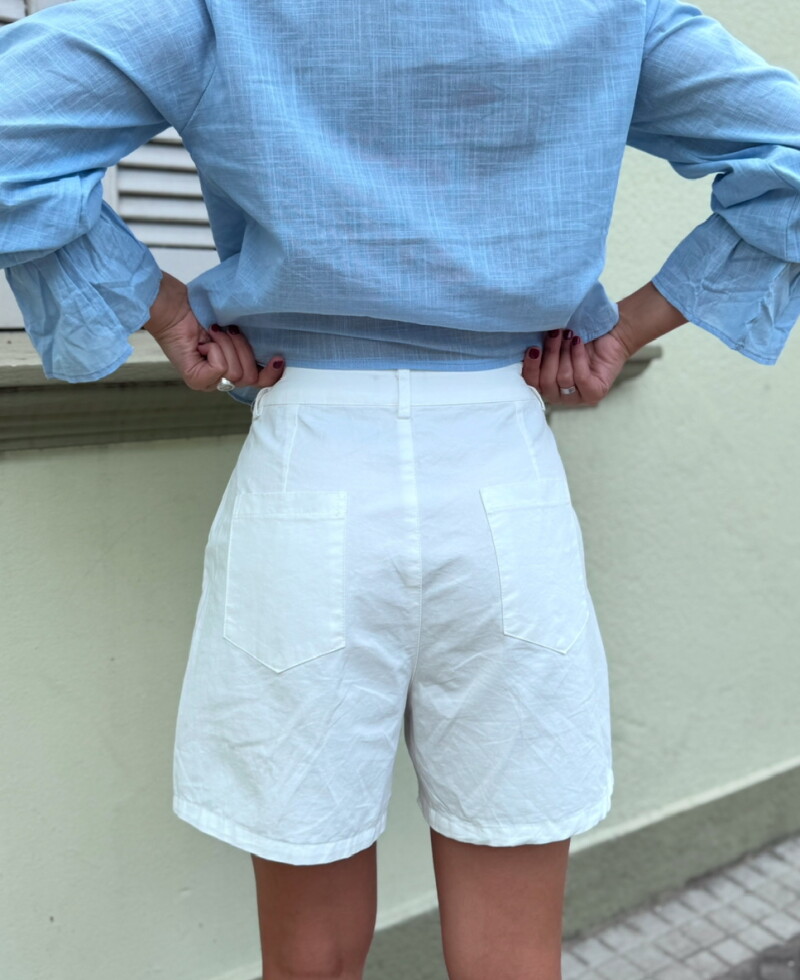 Short Dominique blanco