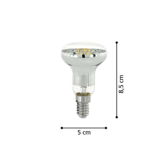 Lámpara LED transparente R50 E14 4W 2700K DIMM EG5422