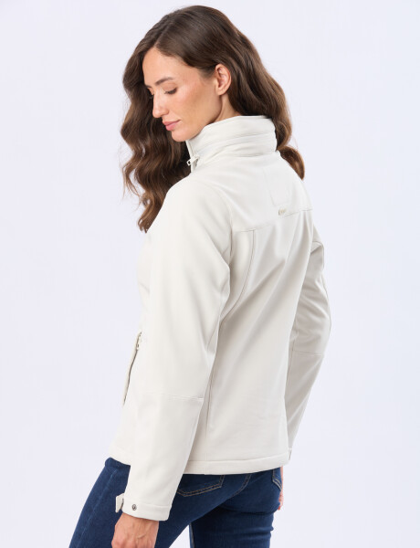 CAMPERA DE NEOPRENO CON CAPUCHA Natural