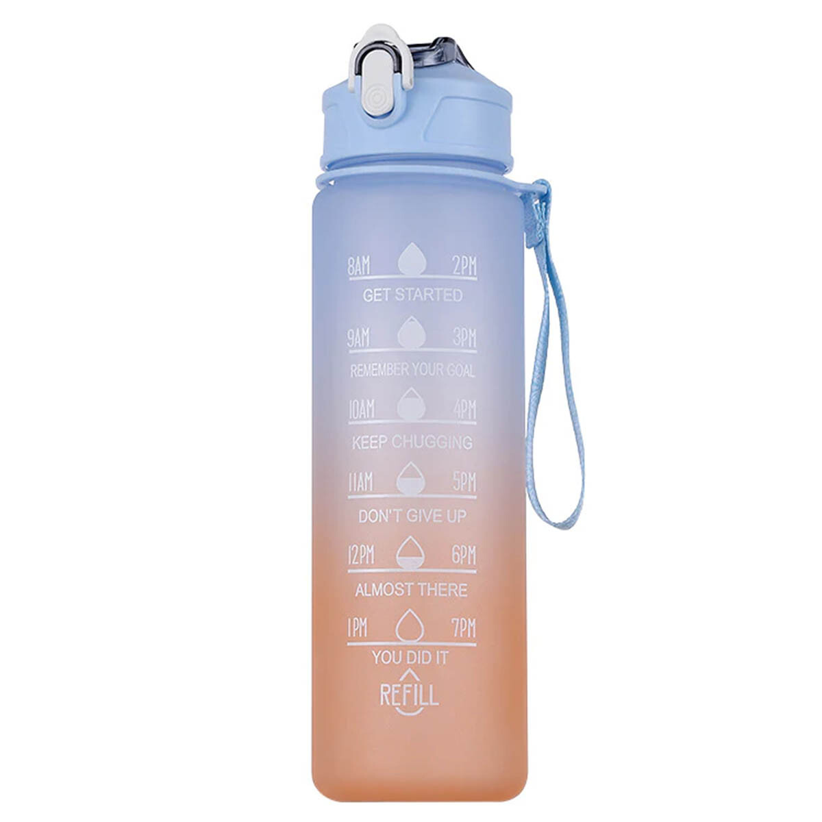 Botella Agua Deportiva Caramañola Motivacional 750ml - Rosada 