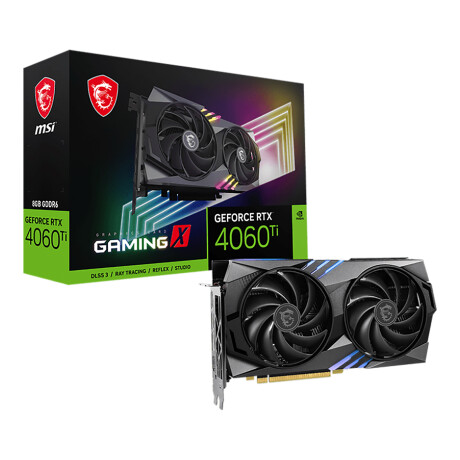 Msi - Tarjeta de Video Geforce Rtx 4060 Ti Gaming X 8G - 8 GB GDDR6. Nvidia Gefroce RTX4060TI. Pci E 001