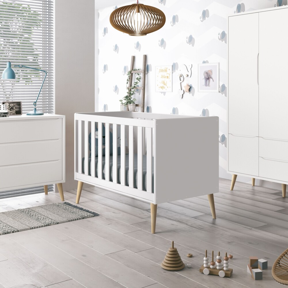 Cuna Convertible Bebé - Theo Blanco