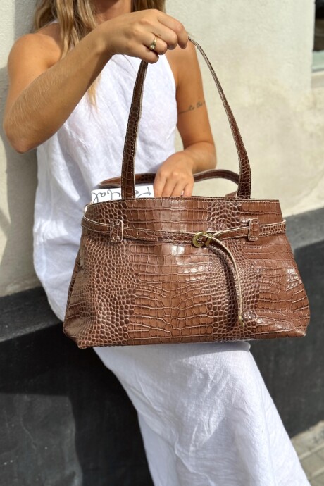 Tote Bag Victoria Croco Chocolate