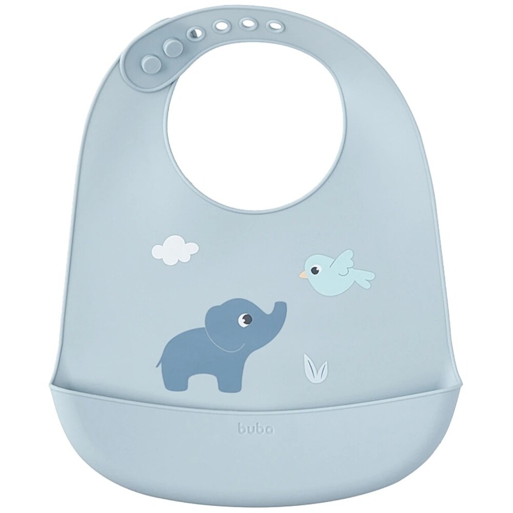 Babero silicona BUBA cloudy celeste