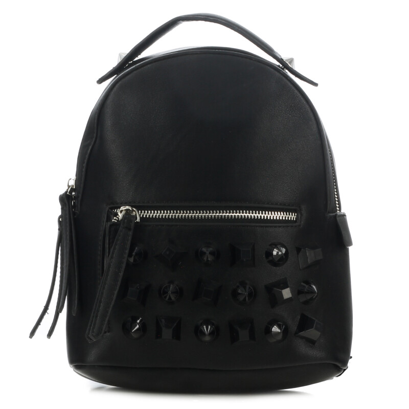 Mochila Miss Carol CIRUELA con piedras Negro