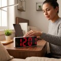 Reloj Digital Led A Pilas o USB Con Calendario y temperatura Rojo