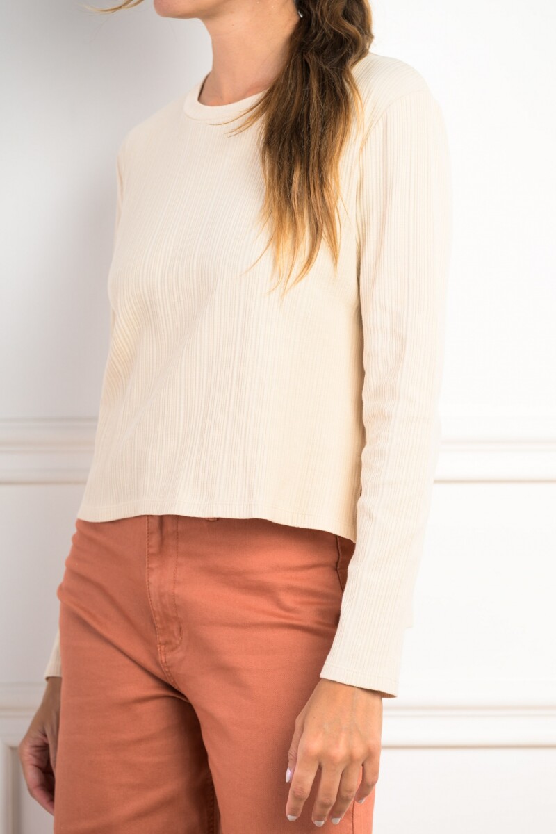 Remera Algodón Texturado Nácar