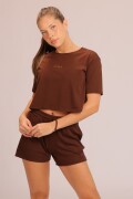 Short de Moletón. Marrón
