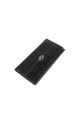 Billetera clasica al corte con detalle de rombo Negro