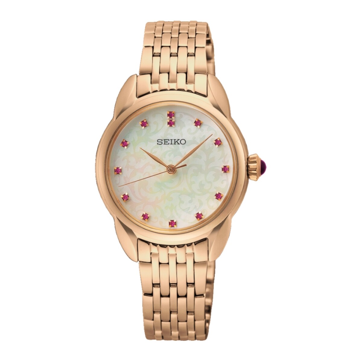 Reloj Seiko SUR564P1 para dama con correa de acero - Rosé 