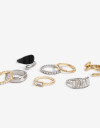 Sets Anillos Strass Sets 8 Anillos - Combinacion Bicolor