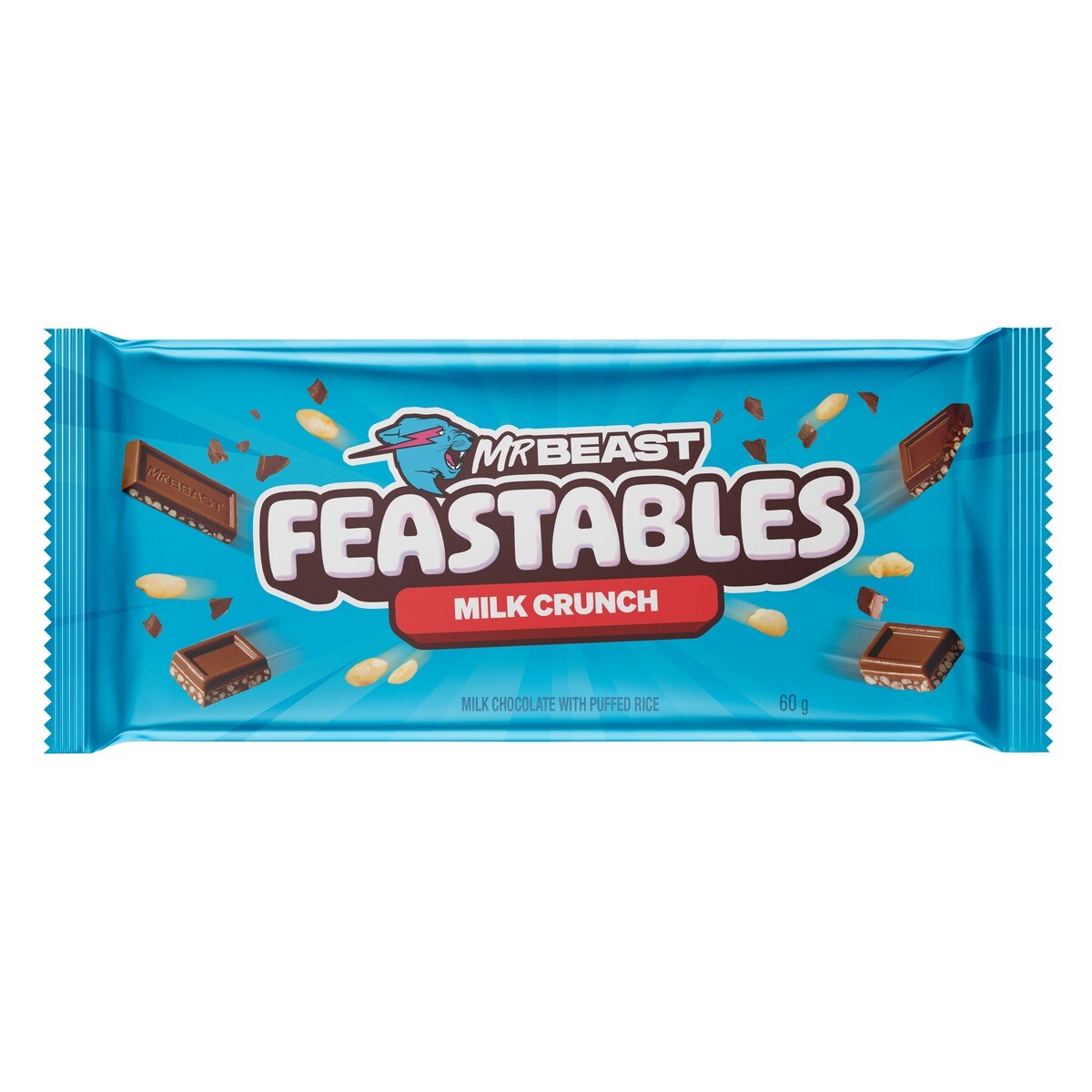 Tableta de Chocolate Feastables Milk Chocolate Crunch 60G 