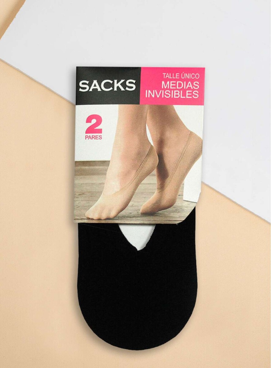 Pack x2 medias invisibles sacks - Negro 