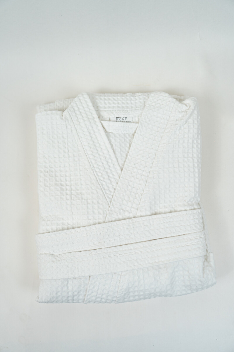 Bata De Baño Wafle - Blanco 
