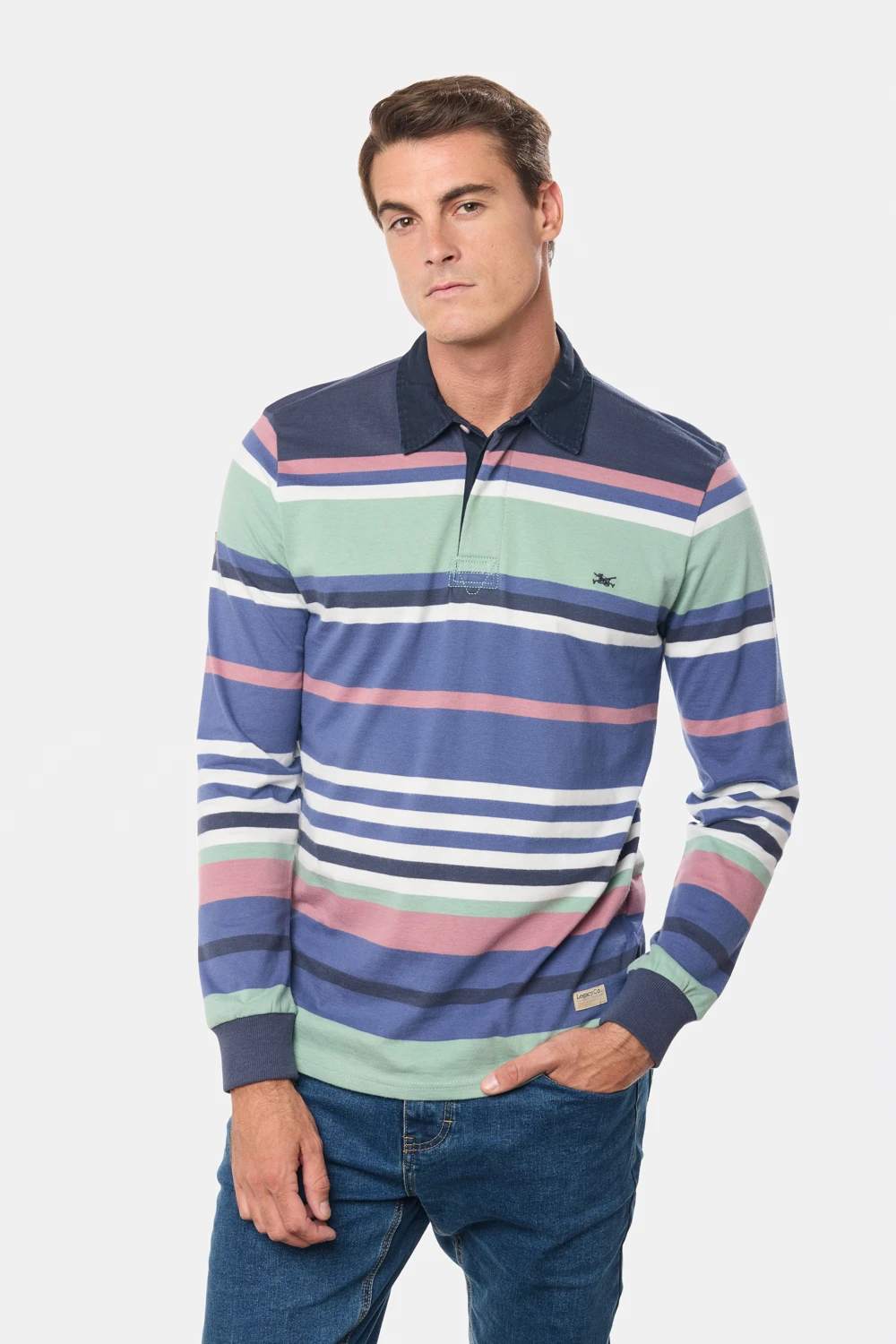 REMERA RAYADA Azul