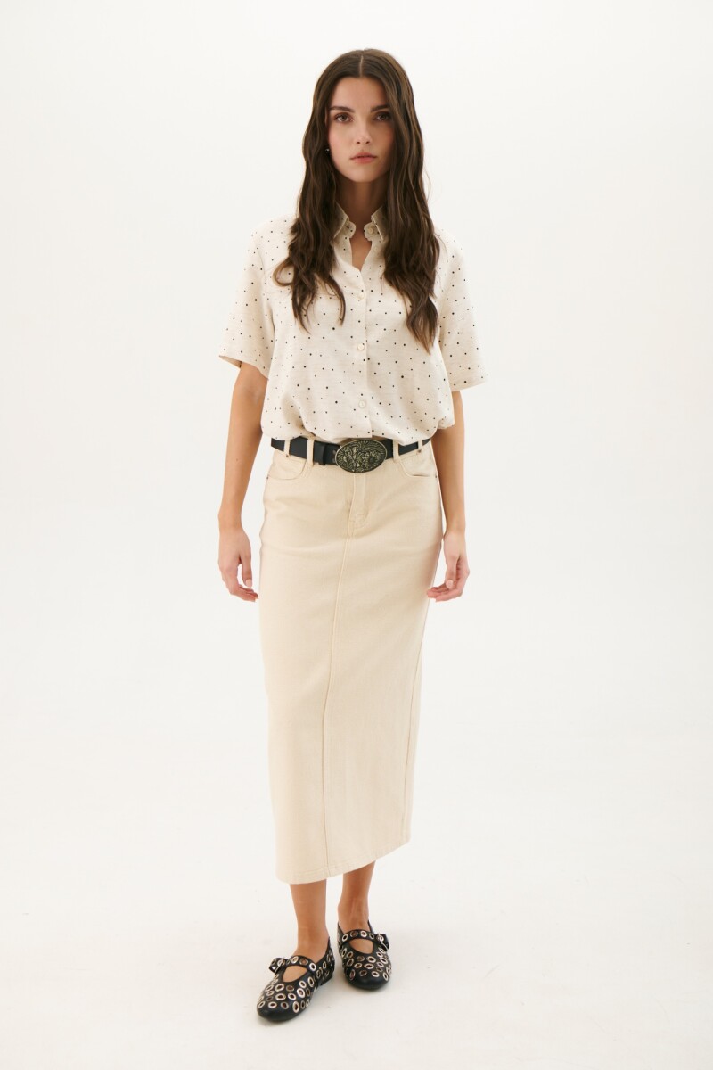 FALDA FIT COTTON NATURAL