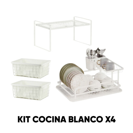 Kit Organizadores Blancos x4 Sc