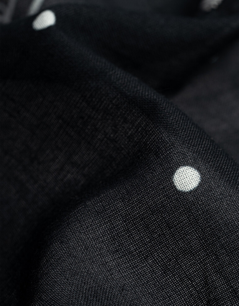 Pañuelos Raso Algodón Bulgaros Pañuelo De Algodón Estampado - Negro