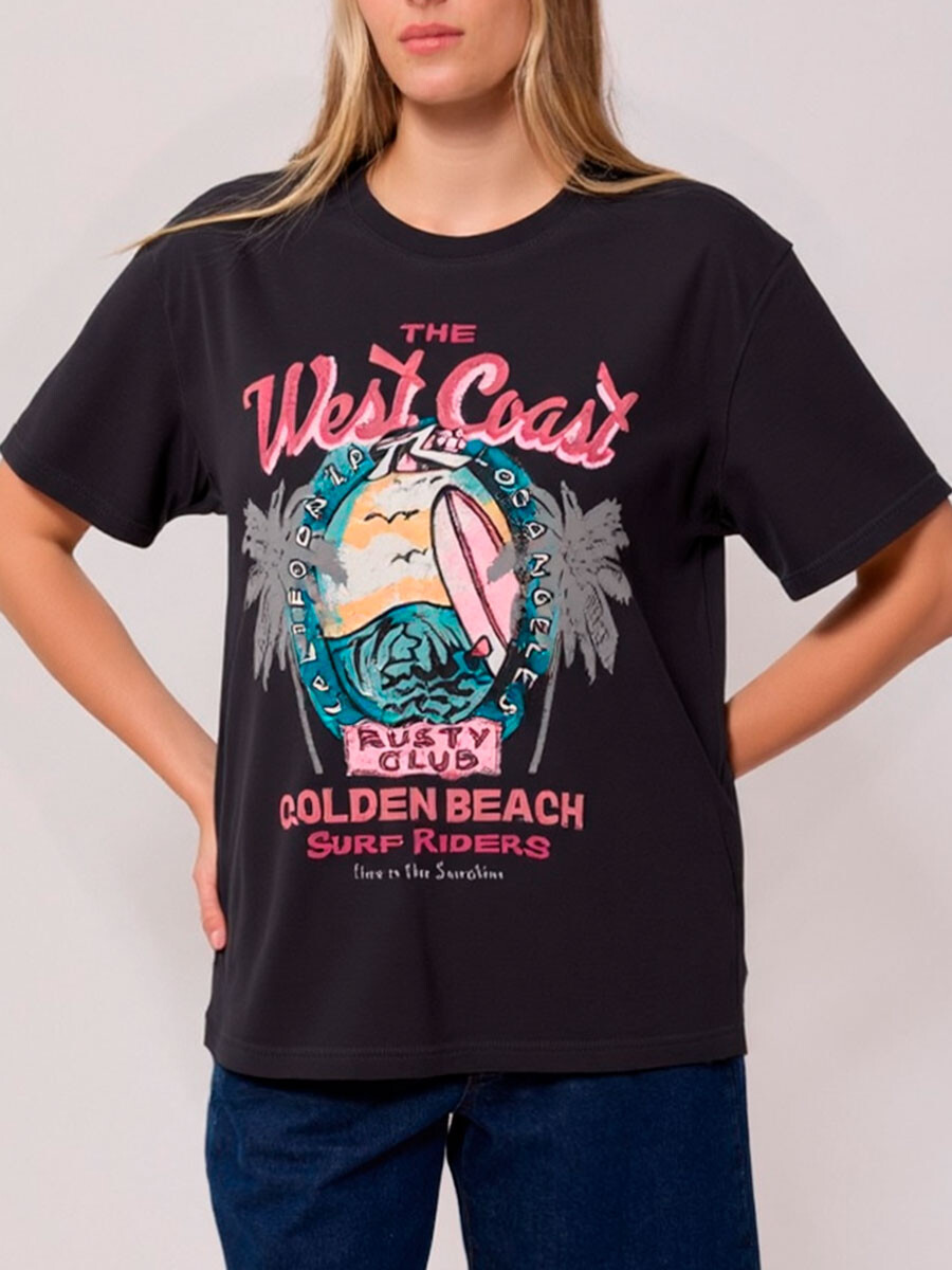T-SHIRT VAIBE RUSTY - Gris Oscuro 