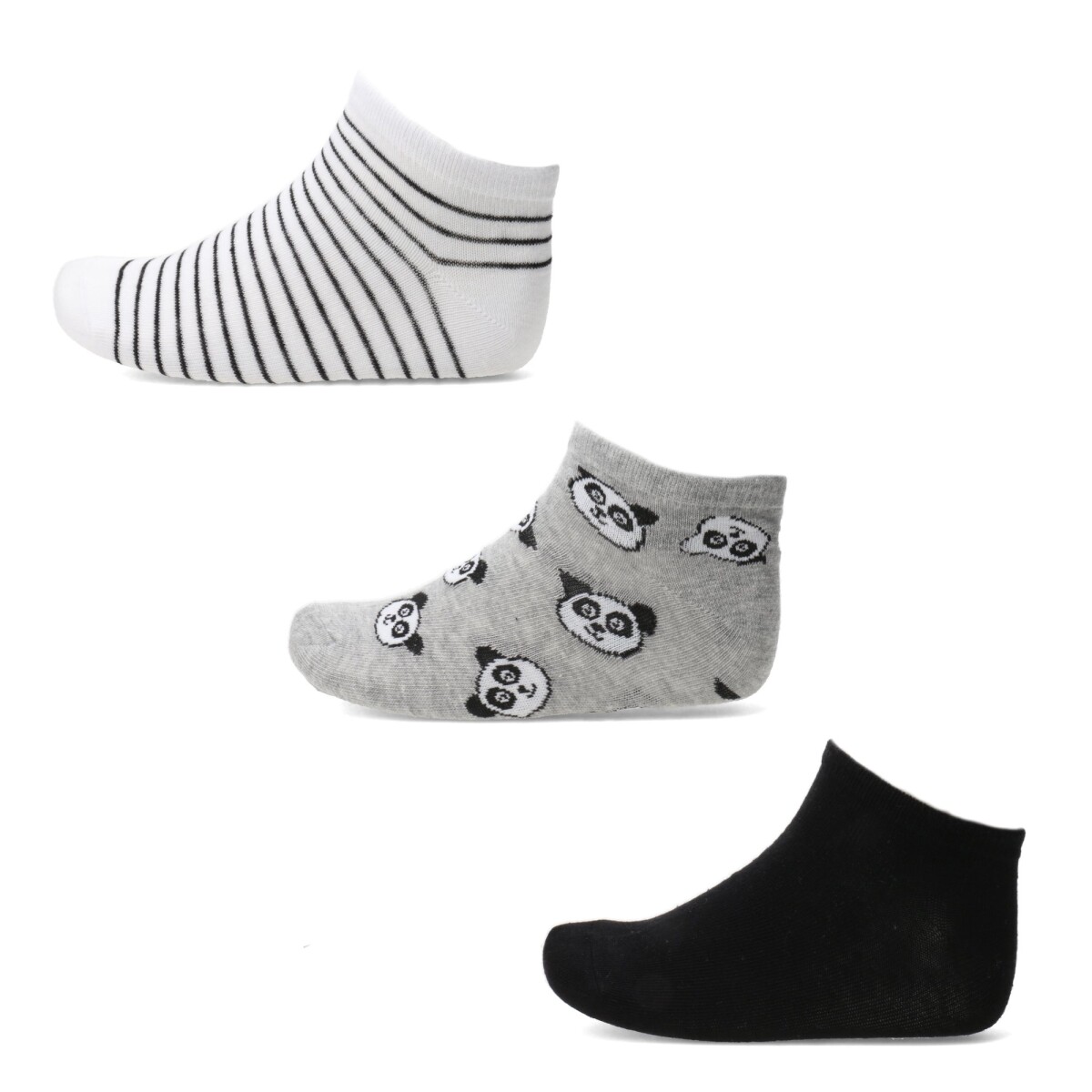 Medias de Mujer Miss Carol trainer - Gris - Negro - Blanco 