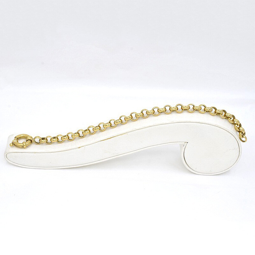 Pulsera Rolo En Oro 18K Con Cierre Marinero Pulsera Rolo En Oro 18K Con Cierre Marinero