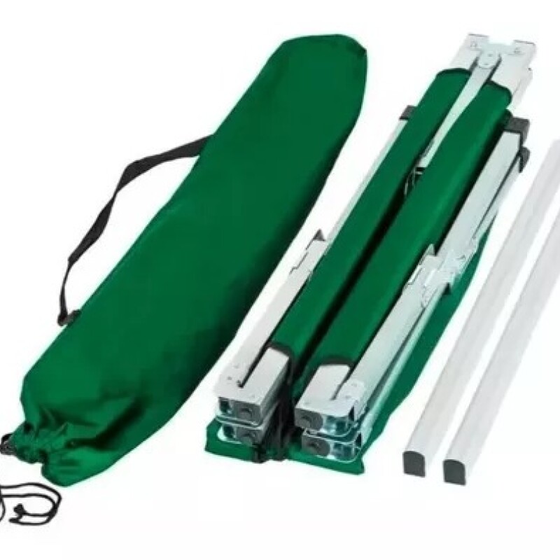 Catre Plegable en Aluminio Reforzado Con Bolso Verde