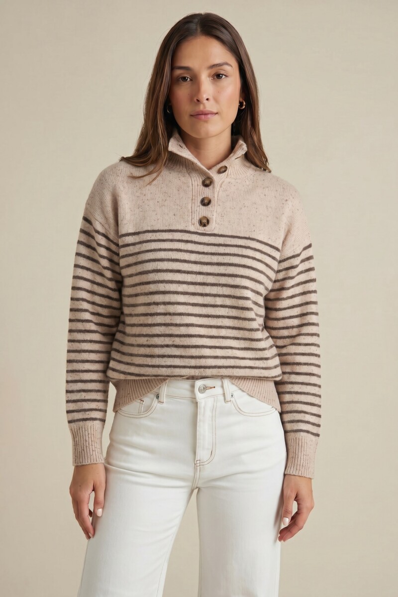 Sweater Lana Botones Verde