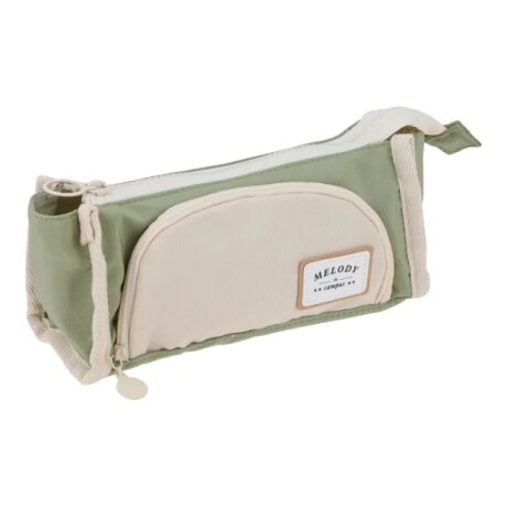 Cartuchera Campus Melody Triangular Verde y Beige