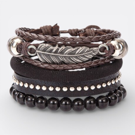 Pulsera Hombre Pack X4 Variedad Modelo 7