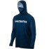 Remera Buzo Shimano Con Filtro Uv Manga Larga Capucha y Cuello Azul