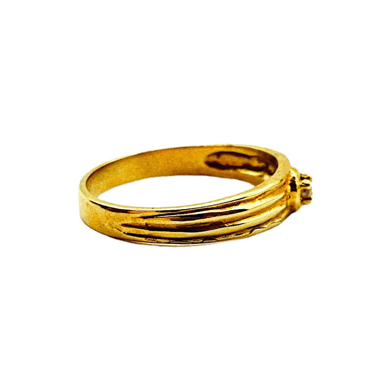 Anillo-Oro bajo-Piedra circonia-AN8037 conpiedra