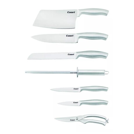 Set De Cuchillos CUORI 8 Piezas Mango De Acero Inoxidable - Nacar Set De Cuchillos CUORI 8 Piezas Mango De Acero Inoxidable - Nacar
